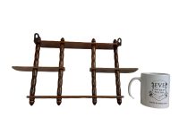 Alternative view of Vintage French Wooden Wood Small Stand Shelf Ornament Display Rack Spice Kitchen Display Sideboard Standing circa 1960-70's / EVE