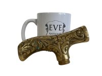 Alternative view of Vintage French Brass Walking Stick Handle Screw On Heavy Ornate circa 1960-70's / English Shop