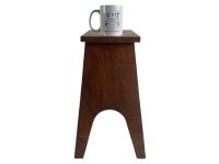 Alternative view of Vintage French Bench School Lab Stool Small Table Wooden Wood Chair Seat Side Stand Flower Pot Display Shelf Prop Tabouret c1960-70's / EVE