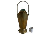 Alternative view of Vintage French Metal Brass Umbrella Walking Stick Stand Container Pot Storage Doorway Hallway Decor Cloakroom c1950-60's / EVE