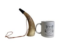 Alternative view of Vintage French String Hanging Horn Loud Instrument Warning Protesting Hunting Necklace circa 1960-70's / EVE