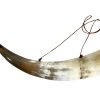 Vintage French Horn String Hanging Loud Instrument Warning Protesting Hunting Necklace circa 1960-70's / EVE