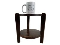 Alternative view of Vintage French Country Cottage Style Small Table Wooden Wood Stand Plinth Flower Pot Display Tabouret c1950-60's / EVE