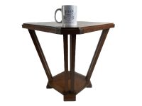 Alternative view of Antique French Wooden Brown Wood Tall Plinth Table Side Stand Display Rest Prop Home Decor Display Design Prop c1940-50's / EVE