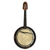 Vintage French Decorative Banjo Guitar Percussion Musical Instrument Damaged Old Needing Refurbishment circa 1920-30's / EVE