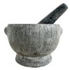 Vintage Indonesian Grey Stone Pestle and Mortar Spice Herb Mixing Grinding Pot Spellmaking Witch Cooking Kitchen c1990-00's / EVE
