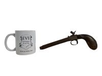 Alternative view of Antique French Decorative Non Functioning Pistol Musket Gun Ornament Display Man Cave Wall Decor Rusty circa 1900-1910's / EVE