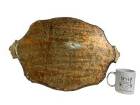 Alternative view of Antique Italian Florentine Florence Gold Wood Ornately Decorated Small Serving Lap Tray Handled Decoration c1910-20's / EVE