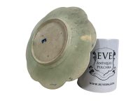 Alternative view of Antique French Majolica Plate Dish Server Decorative Glazed Earthenware Ceramic Green Brown Blue c1910-20s / EVE