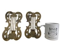 Alternative view of Vintage Indian Brass Wall Hanging Regal Candle Candlestick Candelabra Stick Pedestal Ornament Stand Decor c1970's / EVE