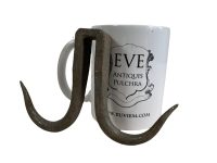 Alternative view of Vintage French Rail Hanging Butcher Meat Kitchen Hanging Hook rustic rural rusty shop display agricultural industrial c1950-60's / EVE