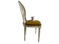 Alternative view of Antique French Wooden Refurbished Louis XV Style Hand Floral Carved Chair Seating Velvet Cushioned Design Mustard Yellow c1910-20's / EVE