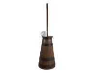 Alternative view of Antique French Heavy Tall Wood Manual Butter Churn Wooden Umbrella Walking Stick Stand Container Pot Hallway c1910-20's / EVE
