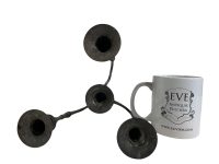 Alternative view of Antique French Metal Bronze Standing Regal Candle Candlestick Candelabra Stick Pedestal Ornament Stand Decor c1910's / EVE