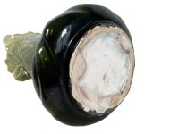 Alternative view of Vintage French Green Majolica Ceramic Pot Vase Container Storage Prop Decor Table Flower Flowers c1920-30's / EVE