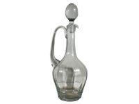 Vintage French Wine Water Spirits Clear Glass Crystal Caraffe Drinks Table Decanter Jug circa 1970-80's / EVE