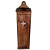 Vintage French Traditional Wooden Bread Baguette Storage Box Bin Display Prop Upright Container Kitchen Wood circa 1970-1980's / EVE