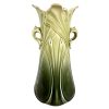 Vintage French Green Majolica Ceramic Pot Vase Container Storage Prop Decor Table Flower Flowers c1920-30's / EVE