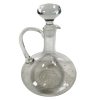 Vintage French Wine Water Spirits Clear Glass Hand Blown Caraffe Drinks Table Decanter Jug circa 1980's / EVE