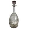Vintage French Wine Water Spirits Clear Glass Etched Caraffe Drinks Table Decanter Jug circa 1950-60's / EVE