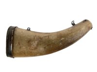 Antique French Decorative Non Functioning Pistol Musket Gun Shot Powder Filling Shotgun Ornament Display Man Cave Horn Rusty c1920's / EVE