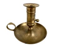 Vintage English Brass Metal Standing Hand Held Portable Candle Candlestick Candelabra Stick Pedestal Ornament Stand Decor c1930's / EVE