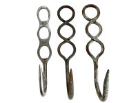 Vintage French Small Butcher Meat Kitchen Hanging Hook rustic rural rusty shop display agricultural industrial c1960-70's / EVE