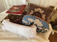 Alternative view of Vintage French White Cotton Neck Back or Throw Pillow White Decor for a Bed / EVE