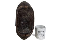 Alternative view of Vintage African Wooden Mask Hanging Wall Hanging Decor Carved Statue Carving Sculpture Wood Tribal Art Ornament c1970-80's / EVE