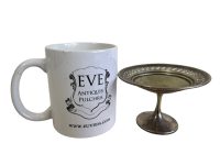 Alternative view of Antique English London Small Metal Pedestal Pot Bowl Dish Catch-All Serving Sweet Candy Jewellery circa 1910-20's / EVE