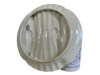 Alternative view of Vintage French Majolica Plate Dish Server Asparagus Vegetable Decorative Glazed Earthenware Ceramic White c1940-50s / EVE