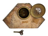 Alternative view of Antique French Marble Stone Clock Mantlepiece Shelf Missing Parts Not Working c1910-20's / EVE