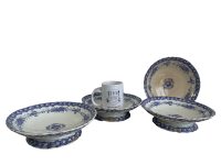 Alternative view of Antique French Blue White Ceramic Bowl Dish Plate With Damage Chips Chippy Prop PRICED INDIVIDUALLY c1850-80’s / EVE