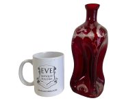 Alternative view of Antique French Chinoiserie Red Glass Bottle Decanter Storage Display Decoration c1910-20's / EVE