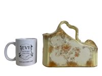 Alternative view of Antique English Large Ceramic Butter Cheese Lid Dish Cover Storage Box Case Display Table circa 1910-20's / EVE