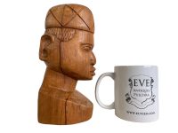 Alternative view of Vintage Indian Carved Wooden Gentleman Man Bust Asian Wood Carving Decorative Ornament Display c1990's / EVE