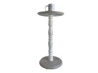 Alternative view of Vintage French Small Painted White Grey Wooden Wood Side Table Stand Plinth Flower Pot Ornament Display Tabouret c1960-70's / EVE