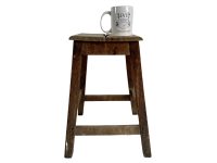 Alternative view of Vintage French Studio Stool Wood Wooden Small Chair Seat Table Stand Plinth Display Art Kitchen Industrial Workshop Tabouret c1960's / EVE