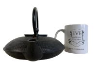 Alternative view of Vintage Japanese Asian Import Heavy Iron Stove Top Metal Small Tea Pot Kettle Bottle Flask Display c1980-90's / EVE