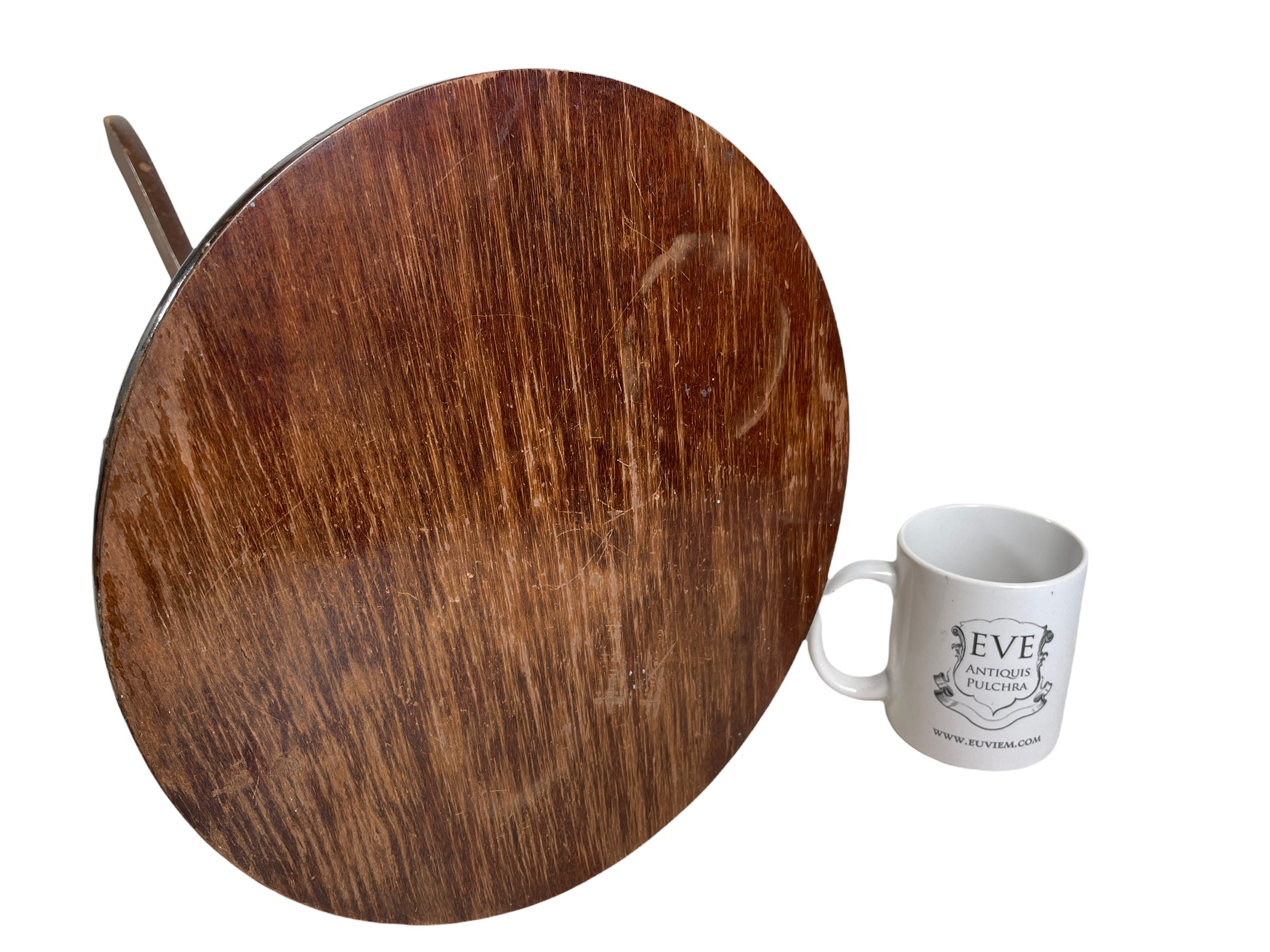 Vintage French Side Table Plant Stand Plinth Wooden Flower Pot Ornament Display Shelf Prop Design Tabouret Furniture France c1970-80’s / EVE 3 Vintage French Side Table Plant Stand Plinth Wooden Flower Pot Ornament Display Shelf Prop Design Tabouret Furniture France c1970-80's / EVE - Image 3