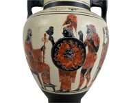 Alternative view of Vintage Greek Pottery Oil Flask Jug Vase Pot Ornament Display Hand Made Reproduction Piece circa 1980-90's / EVE