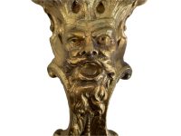 Alternative view of Antique French Small Shelf Florentine Style Florence Gold Plaster Ornately Decorated Gothic Face Wall Hanging Plinth Pair c1900-10's / EVE