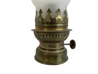 Alternative view of Vintage French Milk Glass Oil Paraffin Lamp Lighting Light Ornament Display Prop circa 1920-30's / EVE