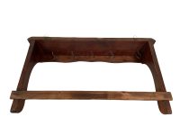 Alternative view of Vintage French Wood Wooden Brown Natural Wood Wall Fixing Pot Saucepan Hanger Kitchen Shelf Shelving Stand c1970-1980's / EVE