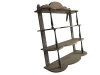 Alternative view of Antique French Wooden Wood Wall Hanging Shelf display stand fixing mounted hanging ornate intricate plinth NEEDS WORK c1920's / EVE