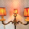 Antique French Lampshades Set of 3 Pink Fabric Romantic Bedroom Boudoir Room Light Design / EVE