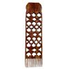 Vintage African Comb Afro Pick Wood Hair Primitive Sculpture Carving Tribal Art Decor Slide Head Accessories c1970-80's / EVE