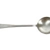 Antique French Pewter Silver Metal Curved Fancy Ladle Spoon Serving Server Soup Set circa 1910-20's / EVE