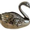 Vintage English Swan Silver Metal Napkin Serviette Holder serving table display presentation circa 1970-80's / EVE