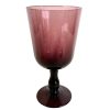 Vintage French Purple Red Glass Wine Beer Goblet Glass Goblet Drinking Drink Cup Ceremony Display c1960's / EVE